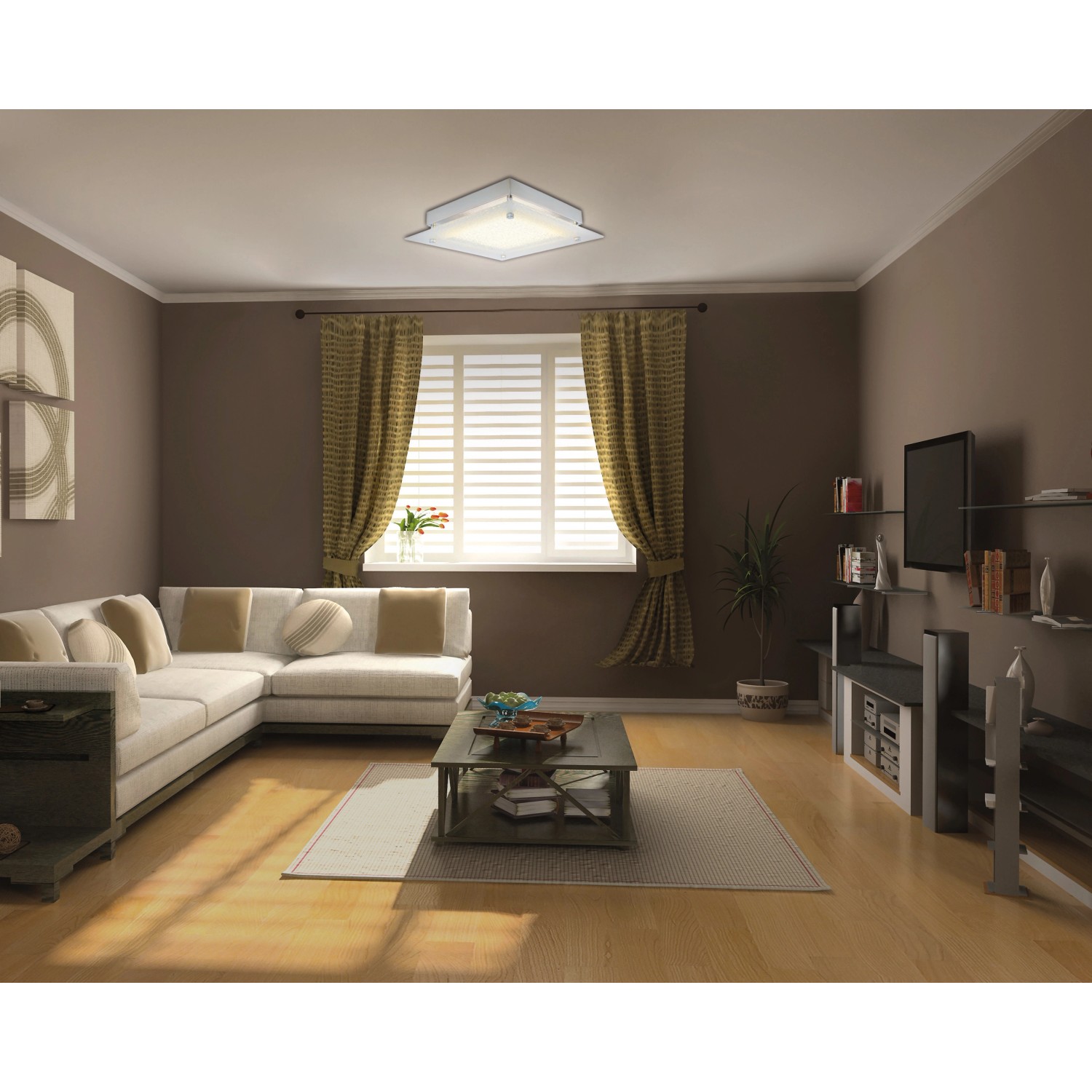 Näve LED-Deckenleuchte Leeds Kristalloptik von Näve