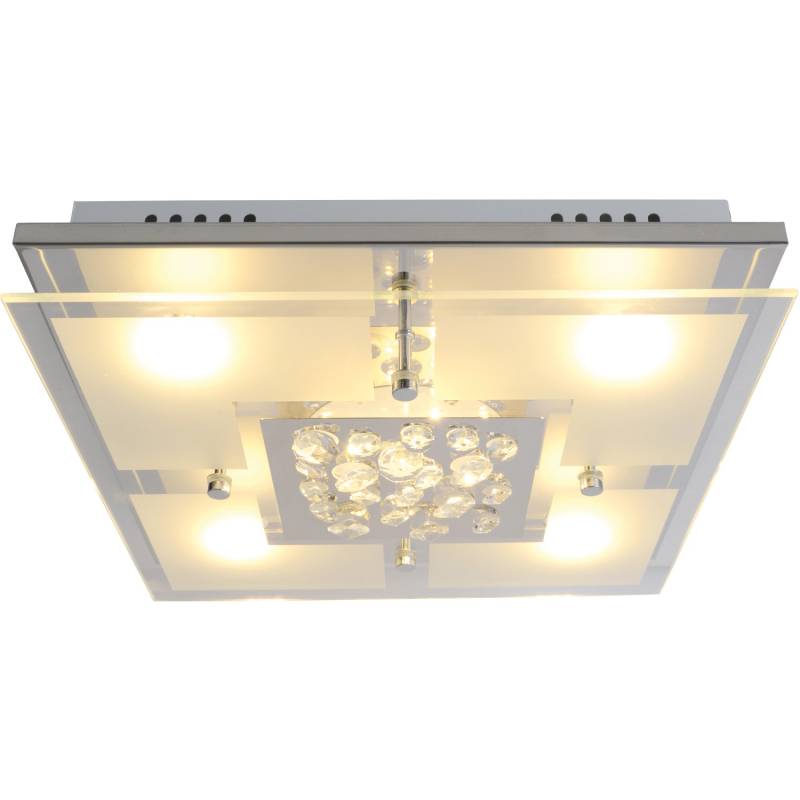 Näve LED-Deckenleuchte Lettona 30 cm x 30 cm Chrom von Näve