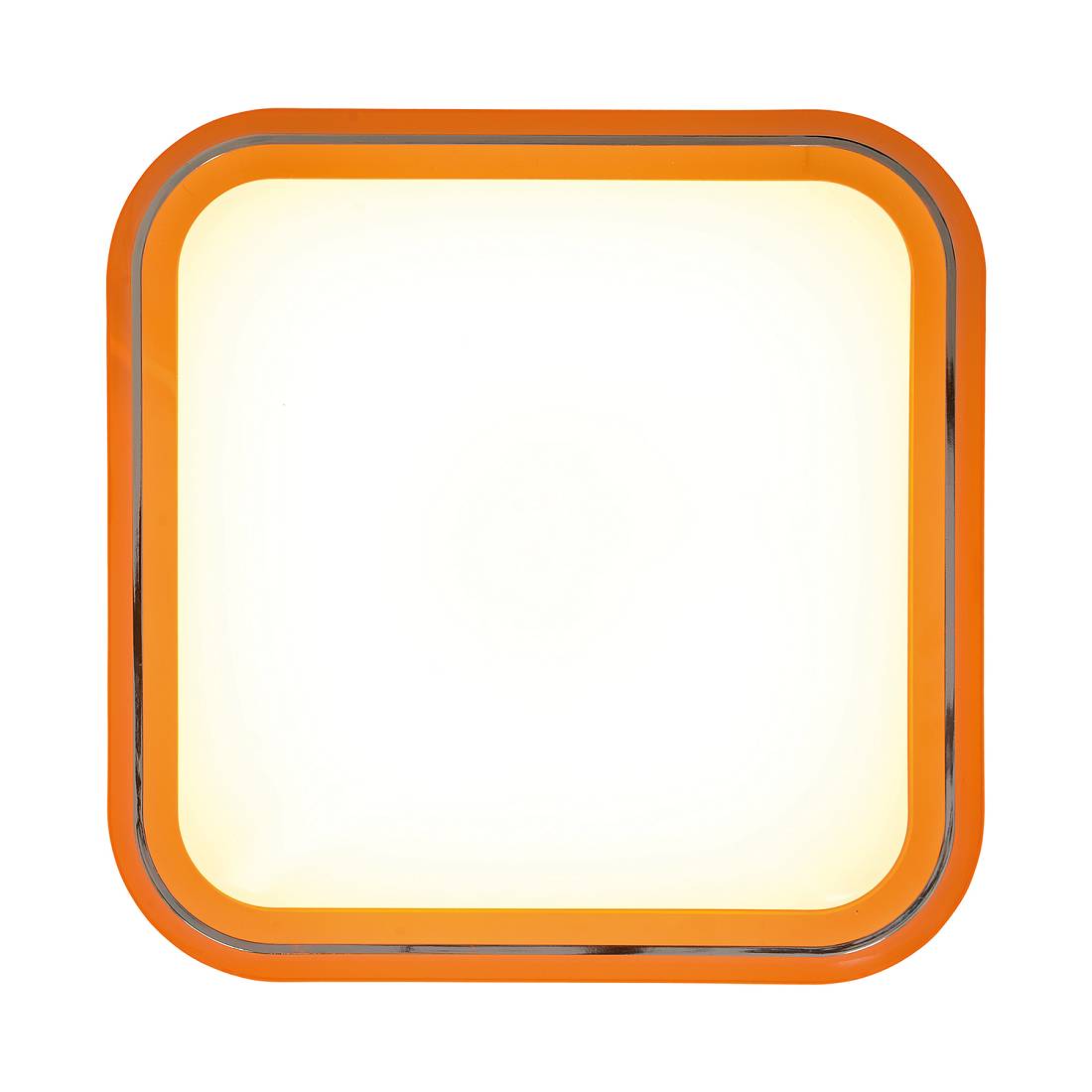 Näve LED Deckenleuchte Lucky Modern Kunststoff Orange 33x8x33 cm (BxHxT) von Näve