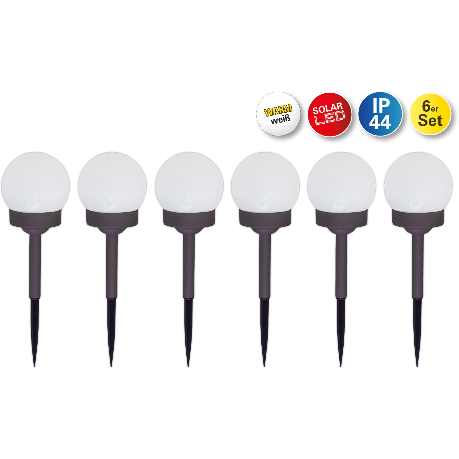 Näve LED-Kugelerdspiess 6er-Set von Näve