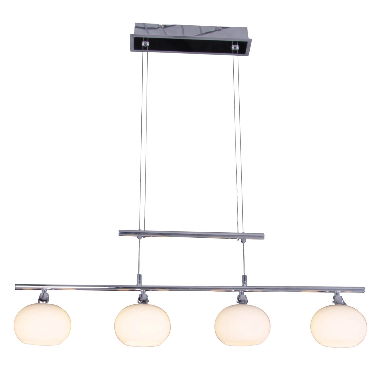 Näve LED-Pendelleuchte Kemi Chrome Ø 150 cm x 82 cm 4er-Set Näve LED-Pendelleuchte Kemi Chrome Ø 150 cm x 82 cm 4er-Set von Näve