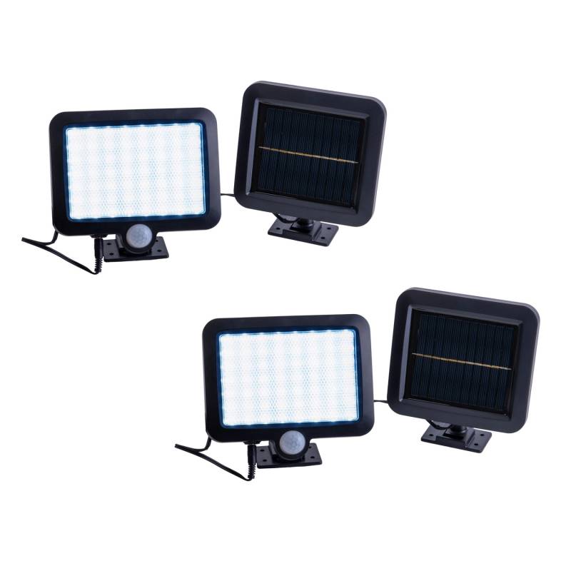 Näve LED-Solar-Außenwandleuchte Pepe Schwarz 13 cm x 15 cm x 5,5 cm 2er-Set von Näve