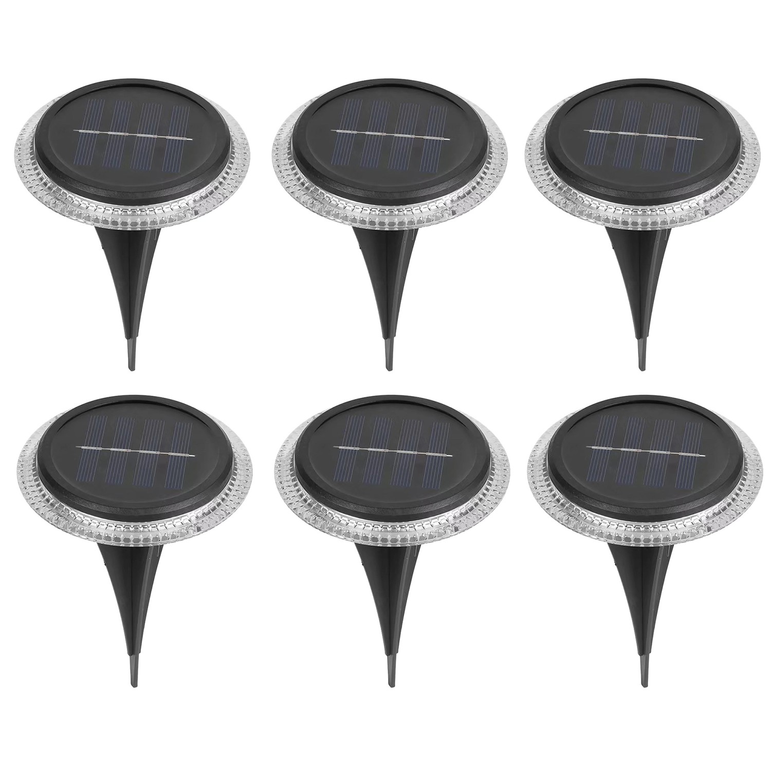Näve LED-Solar-Boden-Erdspießleuchte Kane Schwarz Ø 11,2 cm x 11 cm 6er-Set Näve LED-Solar-Boden-Erdspießleuchte Kane Schwarz Ø 11,2 cm x 11 cm 6er-Set von Näve