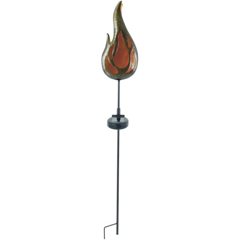 Näve LED-Solar-Erdspieß Flamme Bronze Orange Lichtfarbe Gelb m. Flammeneffekt von Näve