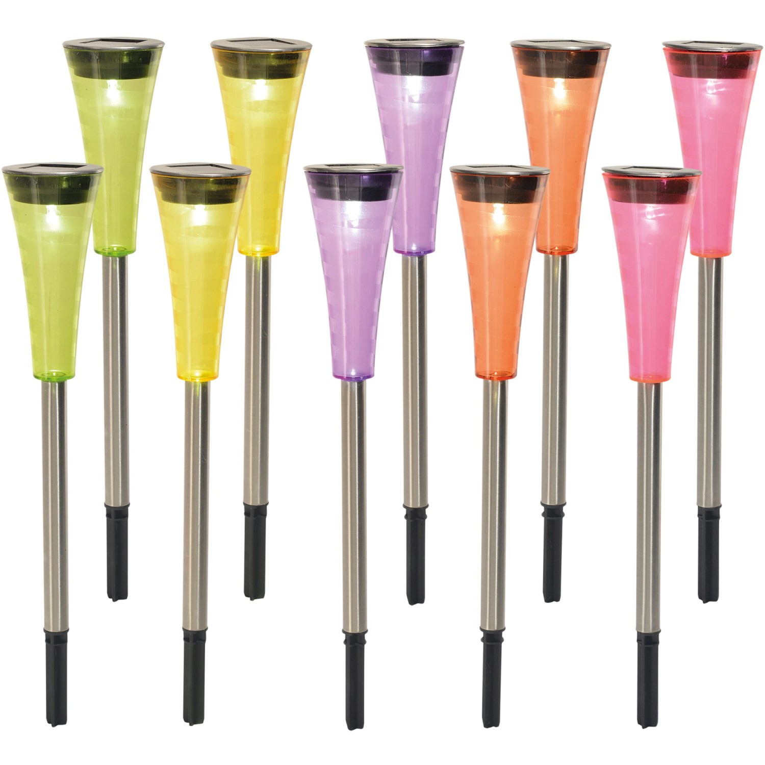 Näve LED-Solar-Erdspieß Multi Bunt 10er-Set Näve LED-Solar-Erdspieß Multi Bunt 10er-Set von Näve