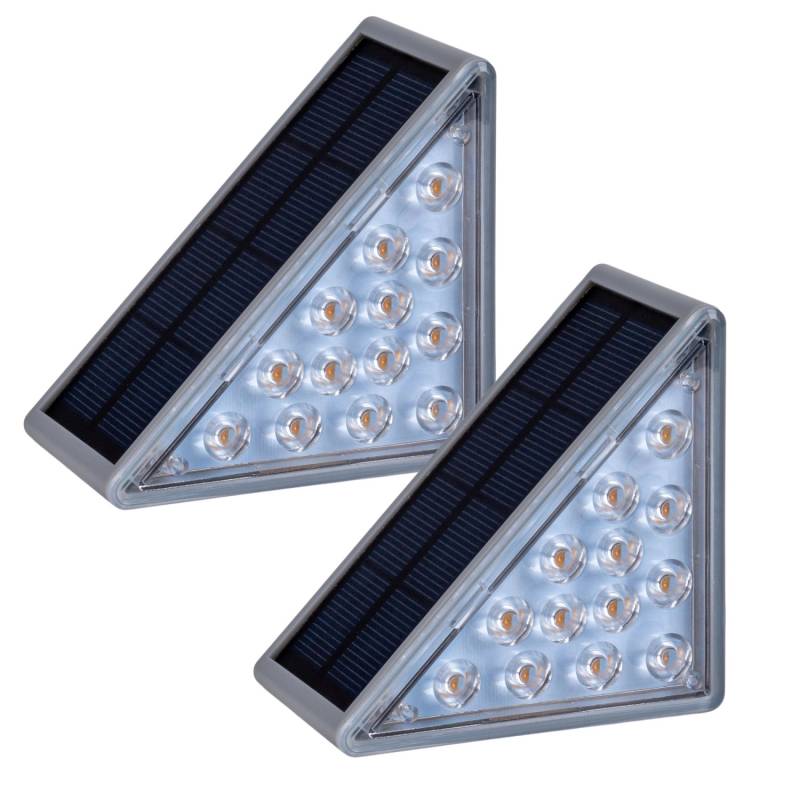 Näve LED-Solar-Treppen-Leuchte Scala Grau 6,2 cm x 11 cm x 5,2 cm 2er-Set von Näve