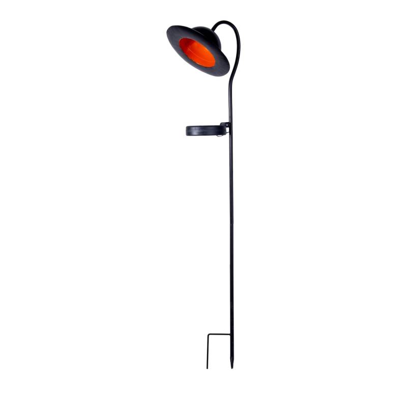 Näve LED-Solarleuchte Bowler mit Erdspieß Schwarz 86 cm x 17 cm x 15 cm von Näve