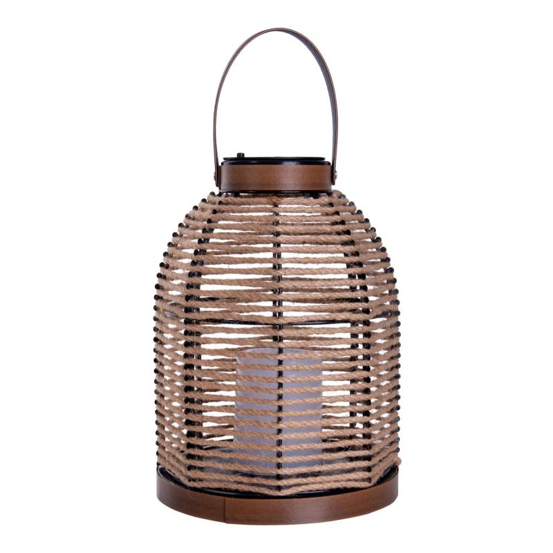 Näve LED-Solarleuchte Korbinian Natur Ø 21 cm x 29 cm von Näve