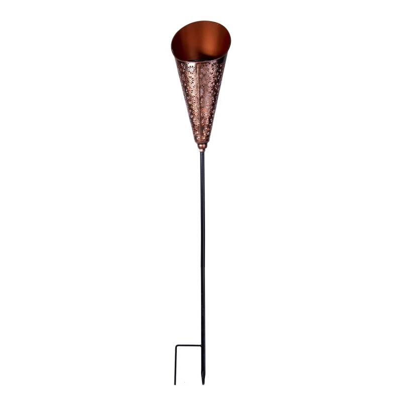 Näve LED-Solarleuchte Torch mit Erdspieß Kupfer 96 cm x 15 cm x 12,5 cm von Näve