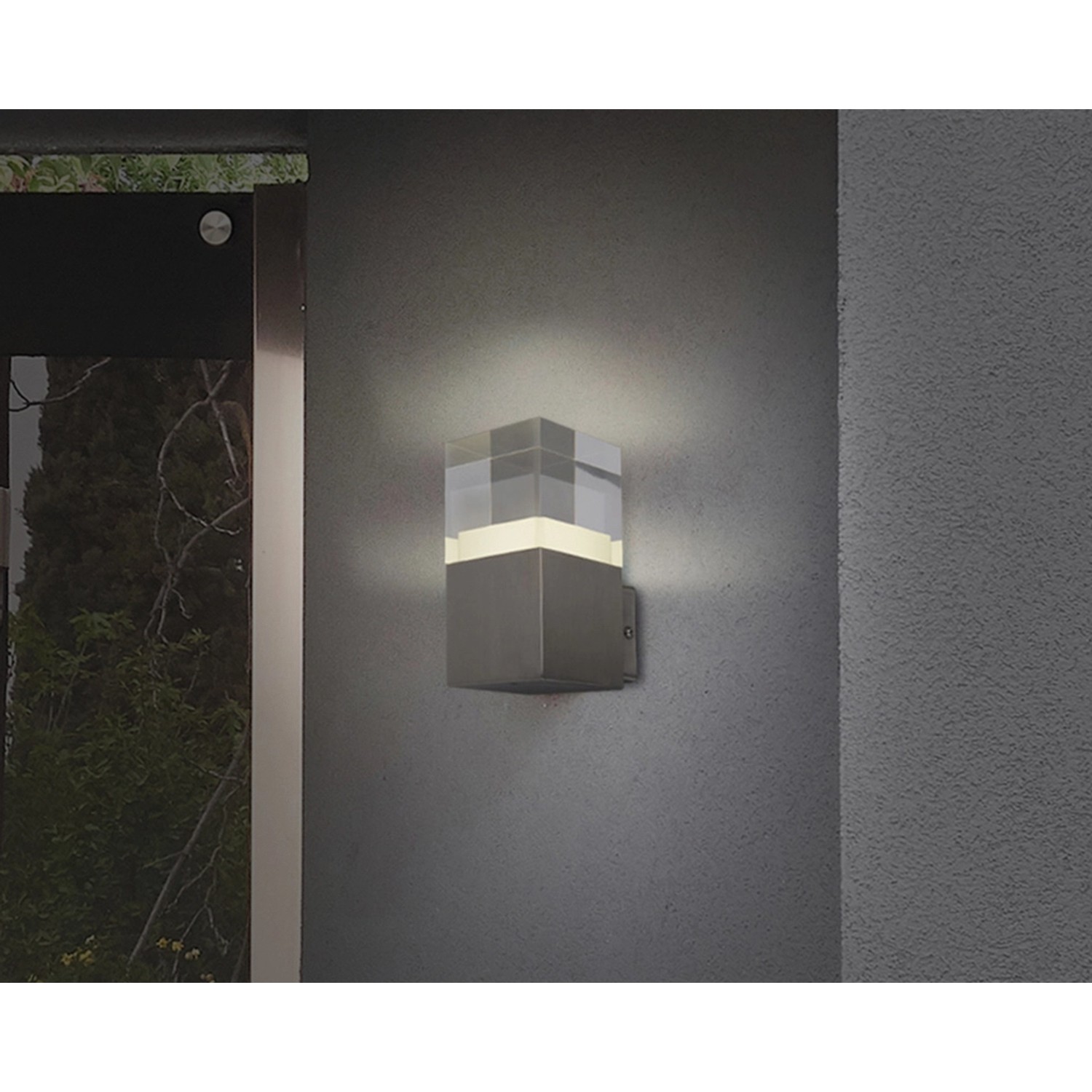 Näve LED-Wand-Außenleuchte Leah Grau 20.000 h von Näve