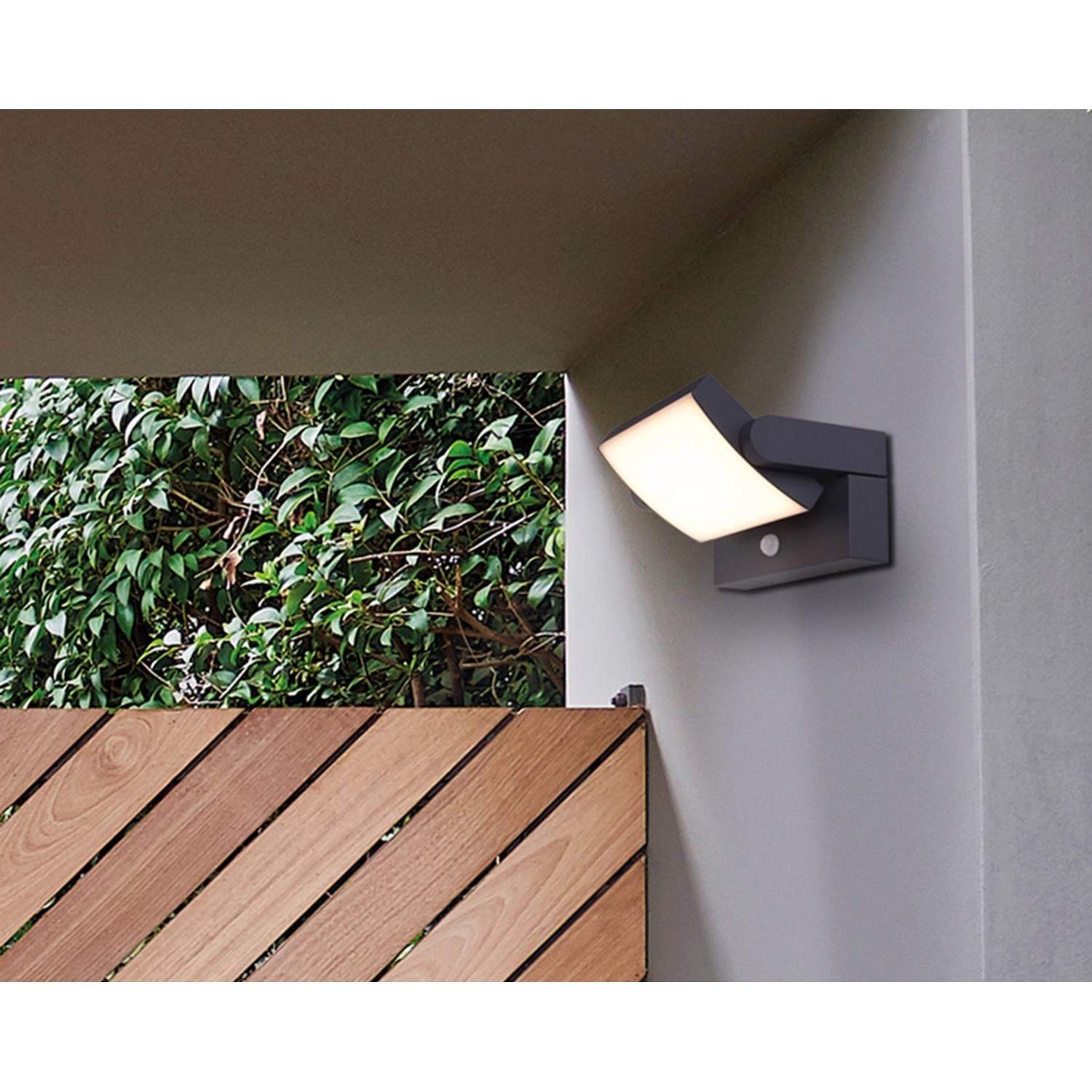 Näve LED-Wand-Außenleuchte mit Bewegungsmelder 72 Stück Schwarz von Näve
