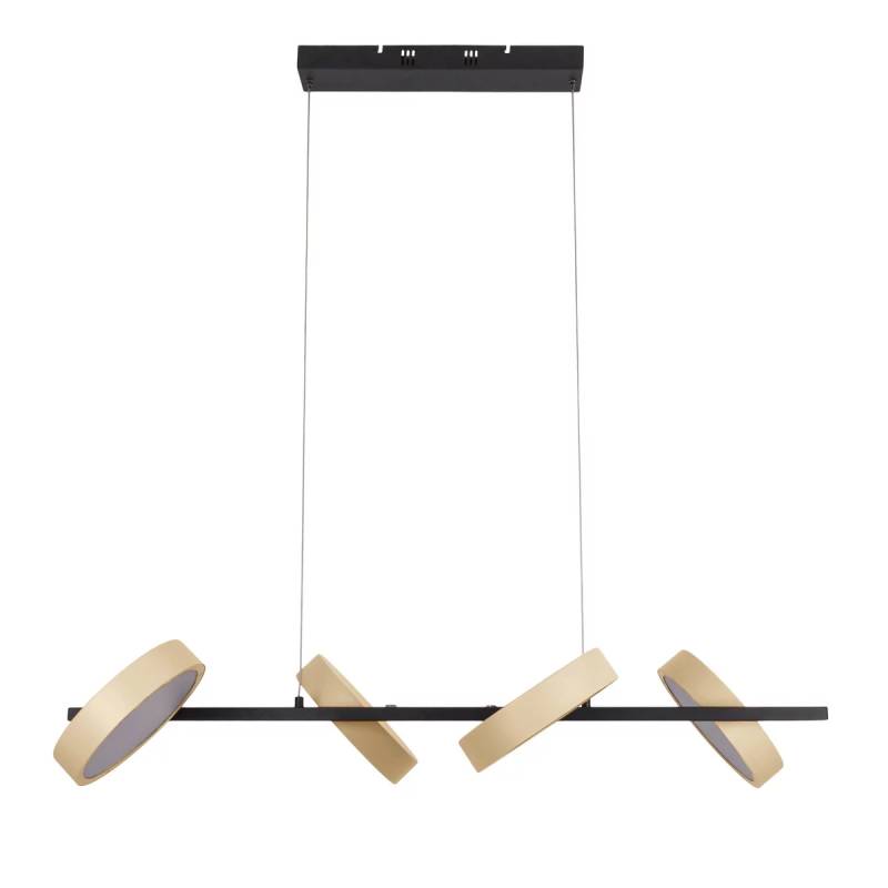 Näve Led Hängelampe Tessa Pendelleuchte Schwarz/Beige 110cm Touchdim Cct 4 Flg. B-Ware von Näve
