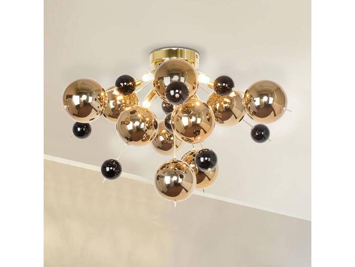 Näve Deckenlampe Explosion, dimmbar, messing / gold, für Wohn- / Esszimmer, Glas, Deckenlampe von Näve