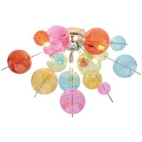 Näve Leuchten Deckenleuchte bunt Metall Glas B/H/T/D: ca. 57x38x57x57 cm G9 6 Brennstellen von Näve
