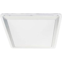 Näve Leuchten LED Deckenleuchte NV1160359 weiß Opal silber Metall Kunststoff B/H/T: ca. 34x8x34 cm null 24 Brennstellen von Näve