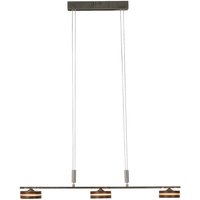 Näve Leuchten Pendelleuchte 6091614 braun Metall Holz B/H/T: ca. 10x80x75 cm null 3 Brennstellen von Näve