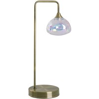 Näve Leuchten Tischleuchte 3184245 messing Metall Glas B/H/T: ca. 17,5x45x17,5 cm null 1 Brennstellen von Näve