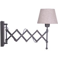 Näve Leuchten Wandleuchte 1292327 braun Textil Metall Kunststoff B/H/T: ca. 23x33x23 cm E27 1 Brennstellen von Näve