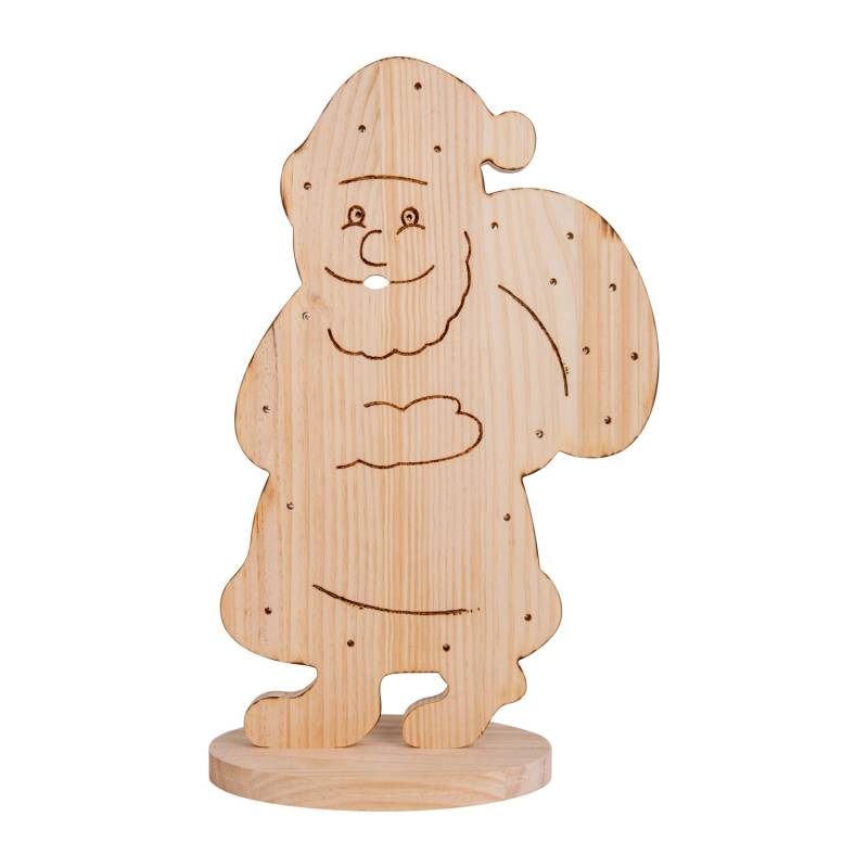 Näve Outdoor LED Weihnachtsdeko Holz Santa 80 cm von Näve