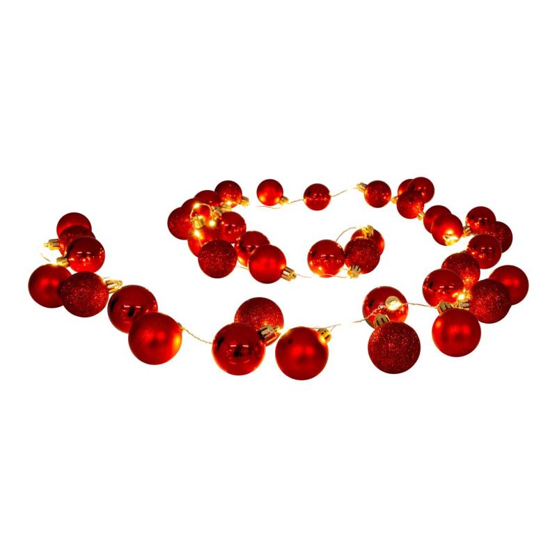 Näve Outdoor LED Weihnachtsdeko Lichterkette Rot von Näve