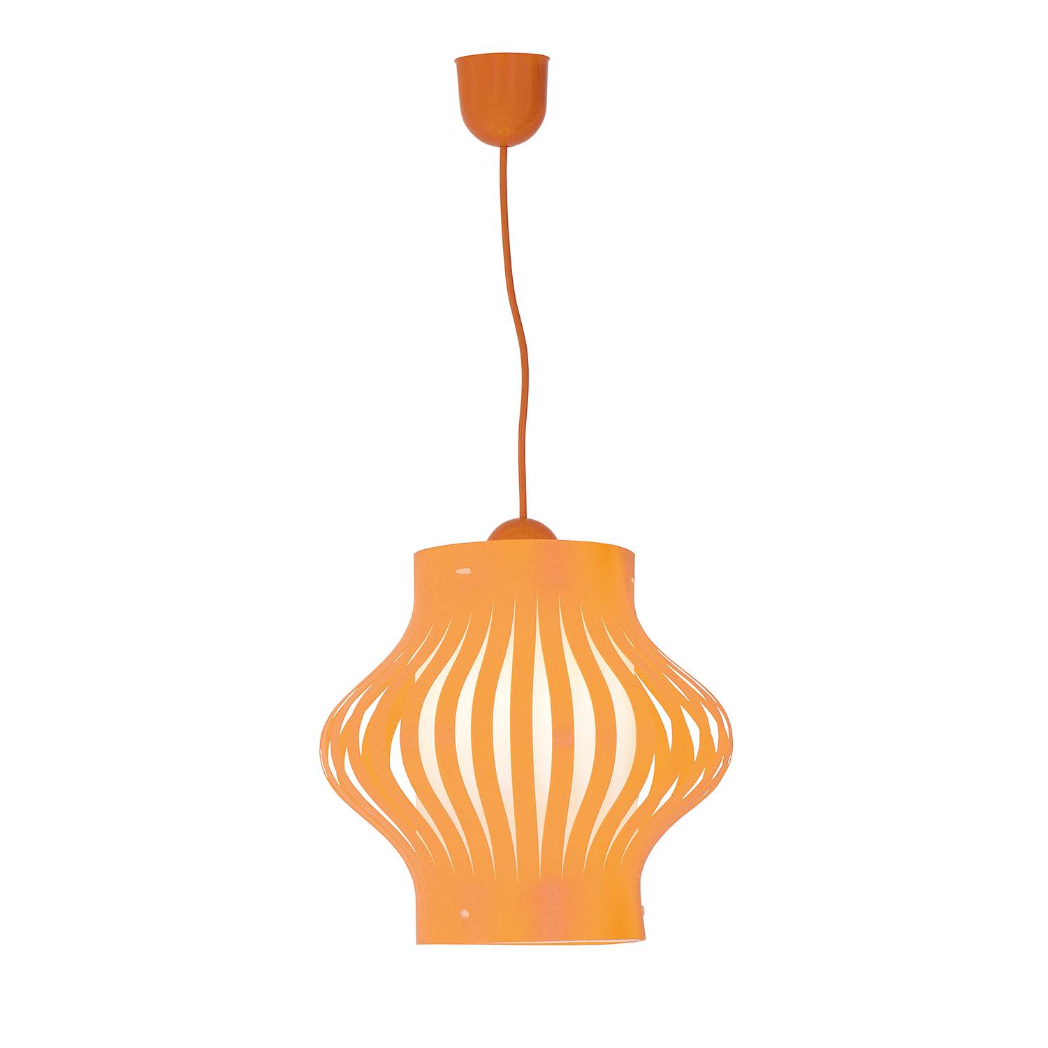 Näve Pendelleuchte Kunststoff Orange Modern Ø 33 cm 1-flammig E27 von Näve