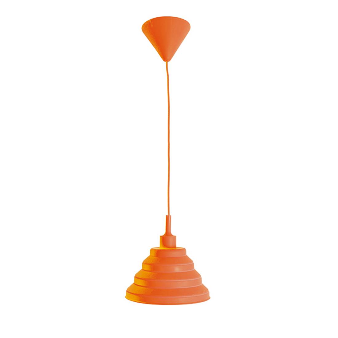 Näve Pendelleuchte Silikon/PVC Orange 24x100x24 cm (BxHxT) 1-flammig E27 von Näve