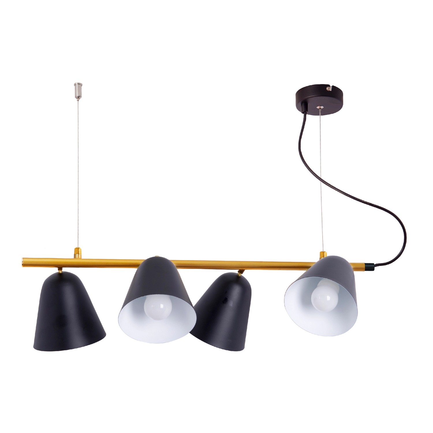 Näve Pendelleuchte Triton Schwarz 126 cm x 61 cm x 13 cm 4er-Set Näve Pendelleuchte Triton Schwarz 126 cm x 61 cm x 13 cm 4er-Set von Näve