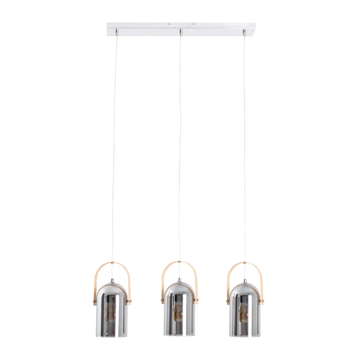 Näve Pendelleuchte Vidrio Silber 141 cm x 11,5 cm 64 cm 3er-Set Näve Pendelleuchte Vidrio Silber 141 cm x 11,5 cm 64 cm 3er-Set von Näve