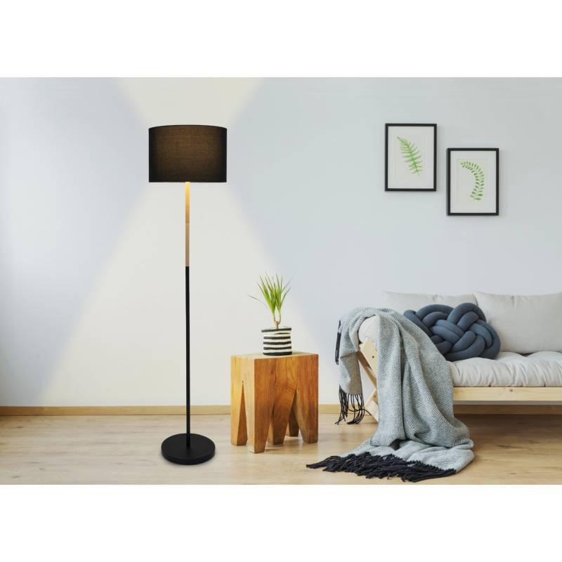 Näve Stehleuchte Tessile Schwarz Textil 150 cm von Näve