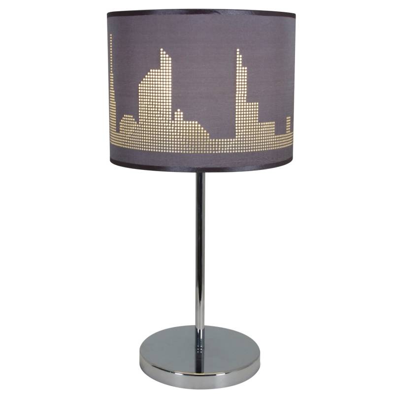Näve Tischleuchte Manhatten Grau Ø 28 cm x 53 cm von Näve