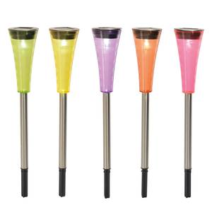home24 Solar-Erdspieß Patho 4 x 25 x 4cm Multicolor von home24