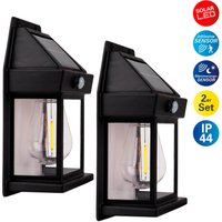 näve Außen-Wandleuchte "MIRA", Leuchtmittel LED-Modul LED fest integriert, 2er Set Solar schwarz, Dämmerungssensor, Bewegungssensor näve Außen-Wandleuchte "MIRA", Leuchtmittel LED-Modul LED fest integriert, 2er Set Solar schwarz, Dämmerungssensor, Bewegungssensor von Näve