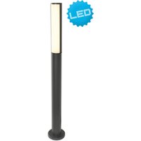 näve LED Außen-Stehlampe "Flair", 1 flammig, Aluminium dunkelgrau Höhe 90cm IP54 warmweißes Licht von Näve