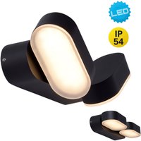 näve LED Außen-Wandleuchte "Motus" 1 Stk. Warmweiß 2 bewegliche Lichtblöcke incl. 60 LED schwarz warmweiß IP 54 näve LED Außen-Wandleuchte "Motus" 1 Stk. Warmweiß 2 bewegliche Lichtblöcke incl. 60 LED schwarz warmweiß IP 54 von Näve