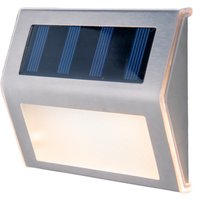 näve LED Solarleuchte "Outoor Lights" 4 Stk. Warmweiß 4er LED Solarleuchten,incl. 5x LED´s / 0,06W, metall-blank, warmweiß von Näve
