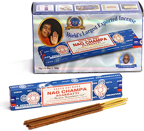 Satya Sai Baba Nag Champa Räucherstäbchen incense sticks 12x15g von Satya