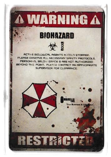 Kühlschrankmagnet, Warnung, Biohazard Virus von NagaPatches