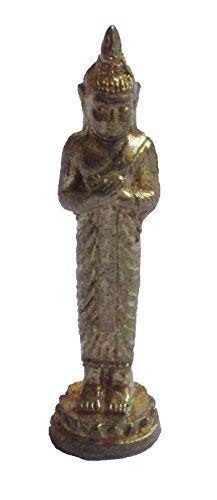 NagaPatches Kleine Figürchen Buddha Stehend Miniatur Bronze Golden von NagaPatches