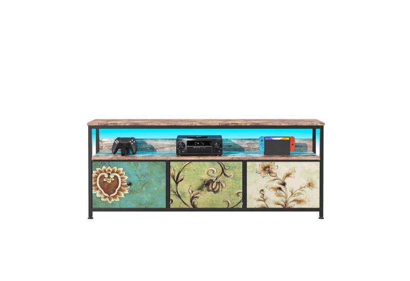 Nagham Ghazal Aswad Sideboard Sideboard TV-Schrank mit LED Fernsehrtisch mit Schubaladen, Vielseitig einsetzbar in Wohn-, Ess- oder TV-Bereich von Nagham Ghazal Aswad