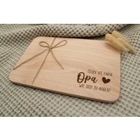 Holzbrettchen | Geschenk Opa Frühstücksbrettchen Vesperbrett Familie Schneidebrett Vatertag Holzbrettchen | Geschenk Opa Frühstücksbrettchen Vesperbrett Familie Schneidebrett Vatertag von NahinasLittleWorld