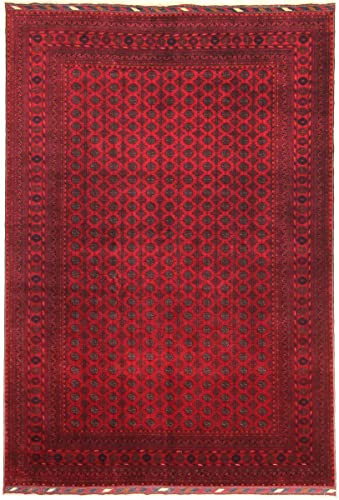 Nain Trading Afghan Mauri 298x206 Orientteppich Teppich Rot Handgeknüpft Afghanistan von Nain Trading