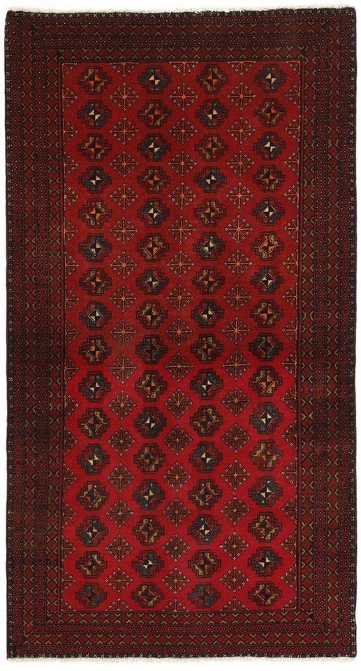 Nain Trading Orientteppich Belutsch 104x194 Handgeknüpfter Orientteppich / Perserteppich Läufer, rechteckig, Höhe: 6 mm von Nain Trading