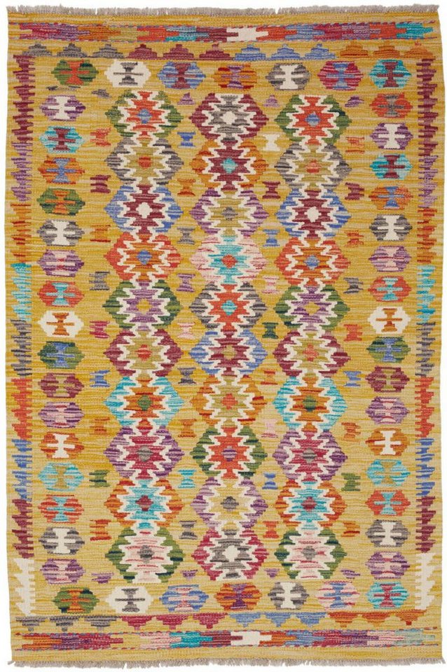 Nain Trading Orientteppich Kelim Afghan 100x148 Handgewebter Orientteppich, rechteckig, Höhe: 3 mm von Nain Trading