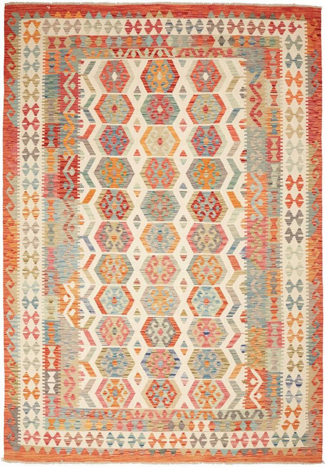 Nain Trading Orientteppich Kelim Afghan 208x297 Handgewebter Orientteppich, rechteckig, Höhe: 3 mm von Nain Trading