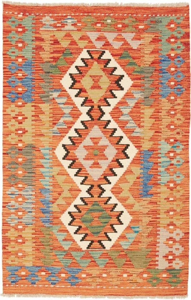 Nain Trading Orientteppich Kelim Afghan 81x126 Handgewebter Orientteppich, rechteckig, Höhe: 3 mm von Nain Trading