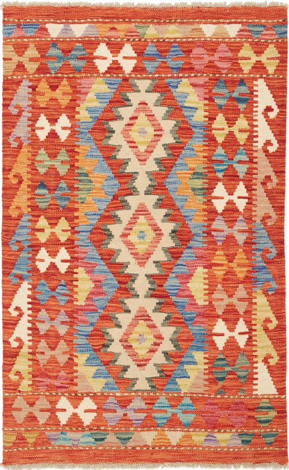 Nain Trading Orientteppich Kelim Afghan 81x127 Handgewebter Orientteppich, rechteckig, Höhe: 3 mm von Nain Trading