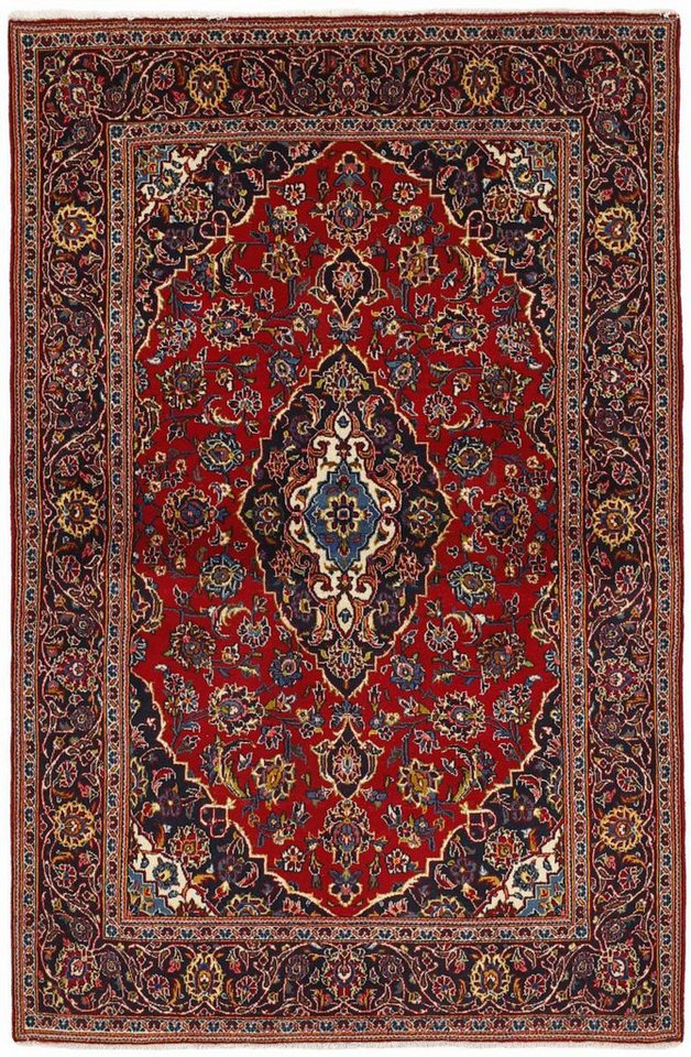 Nain Trading Orientteppich Keshan 135x212 Handgeknüpfter Orientteppich / Perserteppich, rechteckig, Höhe: 12 mm von Nain Trading