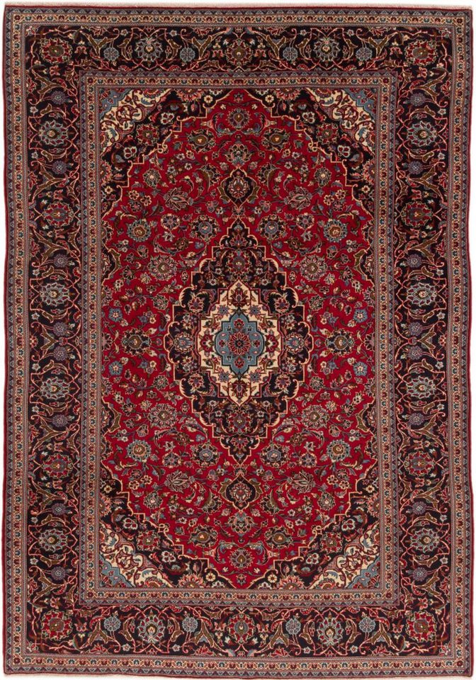 Nain Trading Orientteppich Keshan 202x290 Handgeknüpfter Orientteppich / Perserteppich, rechteckig, Höhe: 12 mm von Nain Trading