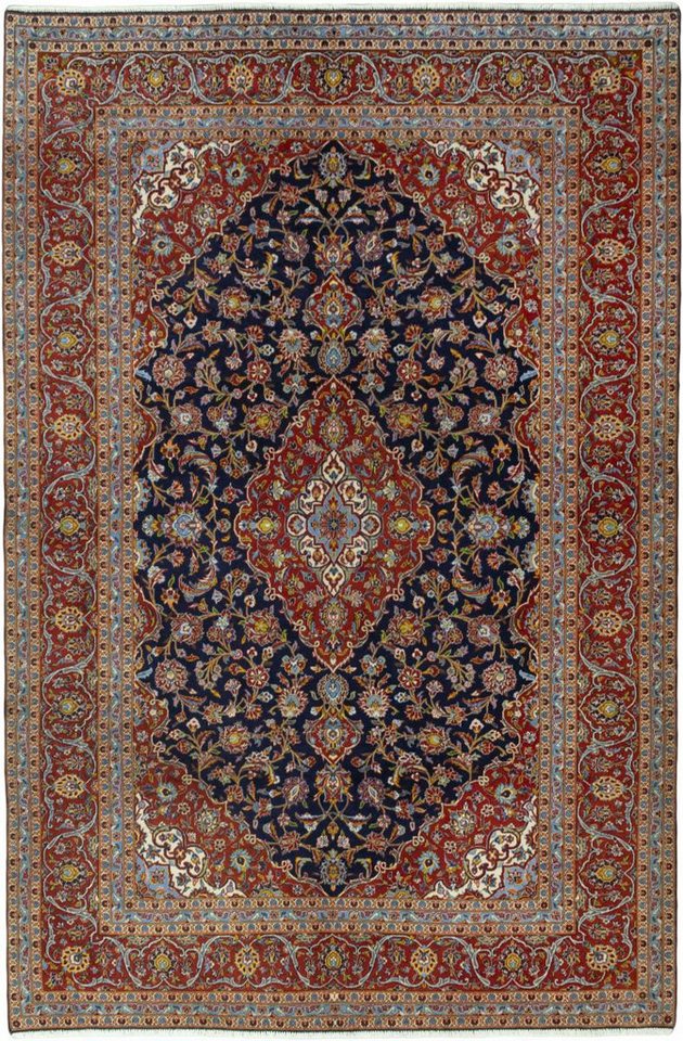 Nain Trading Orientteppich Keshan 206x309 Handgeknüpfter Orientteppich / Perserteppich, rechteckig, Höhe: 12 mm von Nain Trading