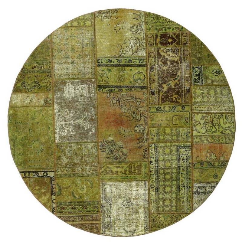 Nain Trading Orientteppich Patchwork 201x201 Handgeknüpfter Moderner Orientteppich, rund, Höhe: 5 mm Nain Trading Orientteppich Patchwork 201x201 Handgeknüpfter Moderner Orientteppich, rund, Höhe: 5 mm von Nain Trading